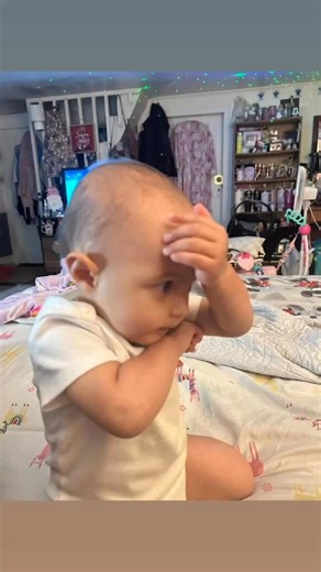 Now I don’t know what she is doing this for, but she keeps doing it over and over again. It’s her new thing she is doing. She is such a silly girl | April Simon