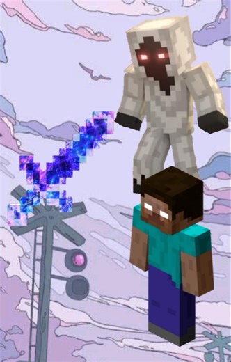 Legendary sword vs Entity 303 & Herobrine comparison #minecraft
