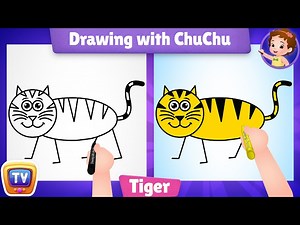 How to Draw a Tiger Step by Step? - Drawing with ChuChu - ChuChu TV Drawing Lessons for Kids - Videos For Kids
