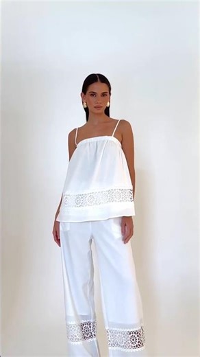 The Perfect🥀Our Kirie Embroidered Set in Off White✨ #fashion #model #beauty #style #outfit #shorts