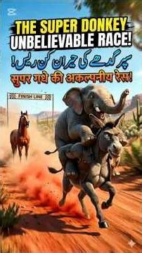 Donkey Wins Race While Carrying An Elephant! 😱🏆