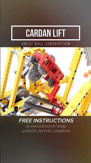 LEGO Cardan Lift (Great Ball Contraption) #lego