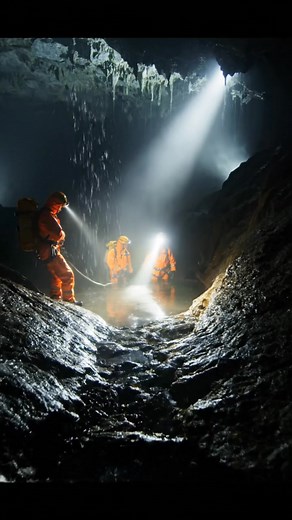 Our lights flickered as we moved deeper, and the sound of dripping water echoed like a warning. The walls began to change—smooth, metallic, etched with symbols that glowed faintly at our presence. When we reached the end of the cavern, we found it: a cocoon-like structure split open from the inside. Dust floated through the air like something had escaped only moments before. Footsteps—non-human, elongated—led further into the darkness. Whatever lived here… isn’t gone. #AncientAliens #CaveExplora