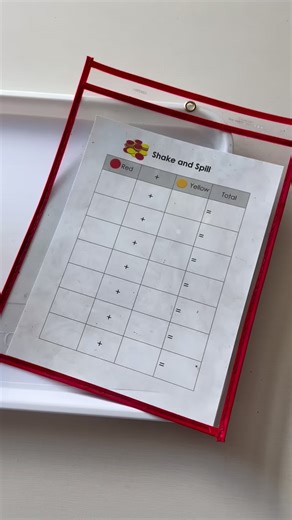 Sam Soeur-Wollen on Instagram: "Shake and Spill is a Math activity that helps my students find and learn the partners of a number. It’s easy to differentiate to meet individual needs. #fyp #kindergarten #kindergartenteacher #math #learning"