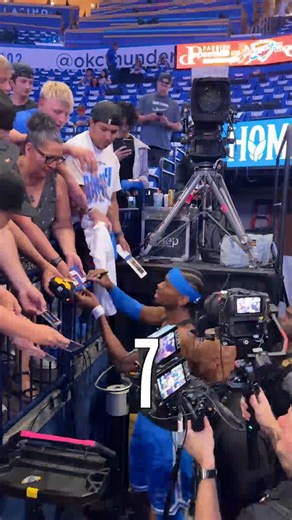 SGA takes time for the OKC Thunder faithful and signs autographs before every home game. How many autographs do you think he signed for his home crowd prior to Game 2? 👀 Shai and the Oklahoma City Thunder look to protect home court tonight. Don't miss a PIVOTAL Game 5 vs. the Pacers at 8:30pm/et on ABC! | NBA