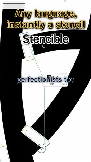 Turn any font into a stencil #Stencible #Shorts