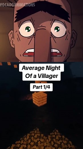 Minecraft Villager Animation - Average Night of a Villager