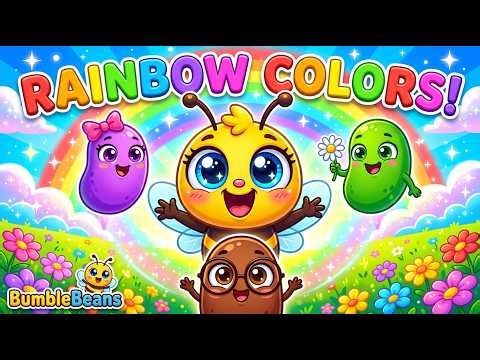 Bumble's Rainbow Color Adventure 🌈 | Learn Colors with BumbleBeans | Kids Songs