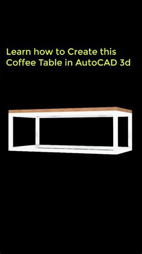 Learn creating a table in to Autocad 3d #autocad #3d #funituredesign