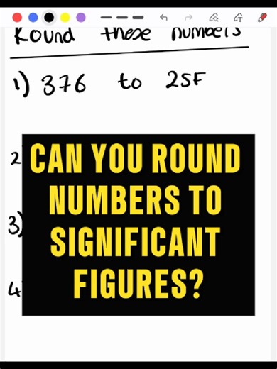 Practise your ability to round numbers to significant figures by attempting the questions in this video. Write your answers in the comments! #sciencetok #studytips #gcsemaths #gcsescience #education