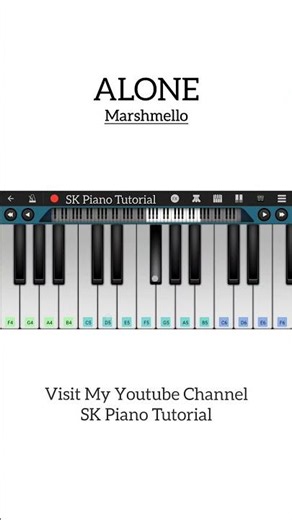 Alone - Marshmello | EASY Piano Tutorial