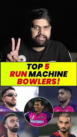 ipl's top 5 run machine bowlers #ipl #rr