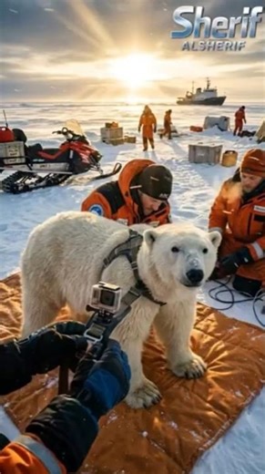 Polar Bear Camera Discovers a Frozen Shipwreck Beneath Arctic Ice🧊🐻‍❄️