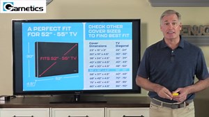 Garnetics Outdoor TV Cover 55 Inch – Waterproof, Weatherproof TV Enclosures with Smart Shield Screen Protectors, Ideal for Outdoor Use, Moving, and Storage - US Flag