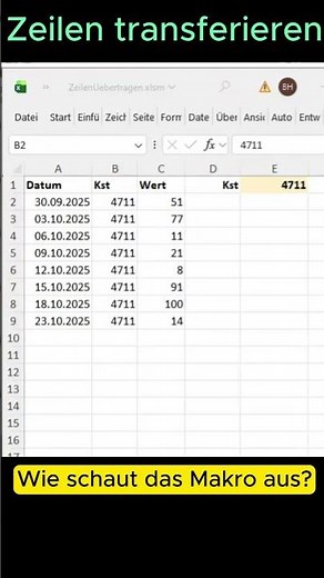 Excel automatisieren statt Zeilen manuell kopieren
