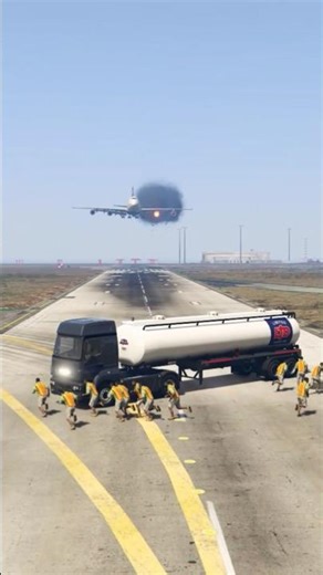 Runway Drama! Expert Pilot Quickly Safe A Oil Tanker During Boeing Plane Landing Gtav