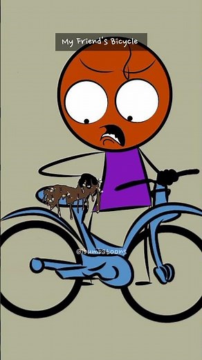 MY FRIEND'S BICYCLE 😂 #animation #cartoon #memes #short