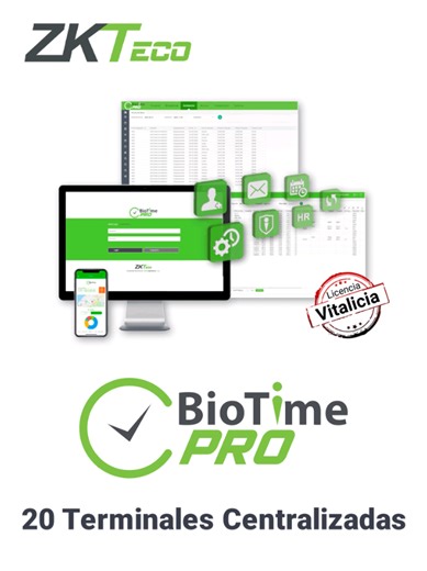 Software de Asistencia Vitalicia ZKTECO Biotime Pro