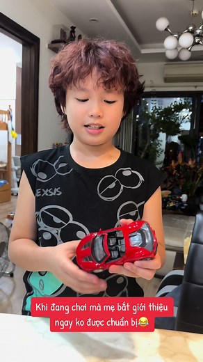 Chàng trai đam mê ô tô mô hình. Khi đang chơi mà mẹ bắt giới thiệu ngay ko được chuẩn bị😂. #Piggy #rapper #otomohinh #car #ferrari #cartoy