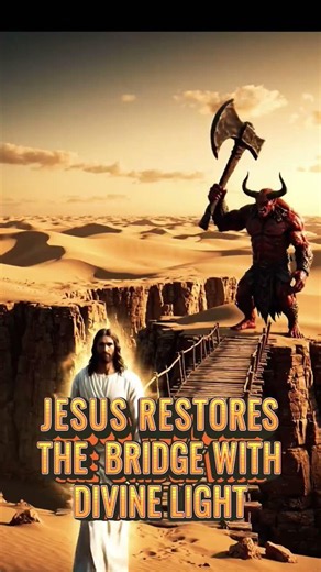 #Jesus Restores the Bridge with Divine Light#shorts #jesus #amen
