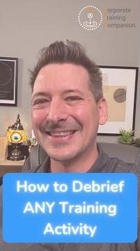 A simple model for debriefing training activities