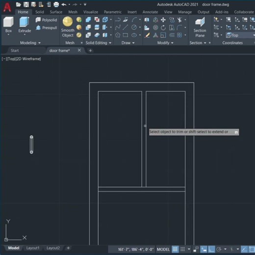 Autocad mai Door kaise banaye,Door kaise banaye Autocad 3d mein #autocad#door #doordesign#Doorframe