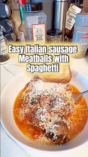 Italian Sausage Meatballs fresh tomato sauce. Pomodoro Sauce. #food #italy #cooking #recipe #pasta