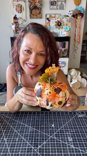 Dollar Tree Foam Pumpkin makeover into a PATCHWORK Pumpkin with #modpodge from @plaidcrafts ! How👏🏼 Stinkin👏🏼Cute !! Full tutorial link is in my bio (along with a ton of other #Fallcrafts ) . . . . . #modpodgecrafts #patchwork #pumpkins #fallcraft #fallfeels #fallvibes #autumncrafts #falldecor #falldecorations #falldiy #falldecorating #dollartreecrafts #dollartreecraftsupplies #dollartreediy #dollartreediys #dollartreefinds #diydollartree #dollartreedecor #dollartree #dollartreehaul #dollart