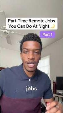 3 Part-Time Remote Jobs You Can Do at Night 🌙 | Part 1