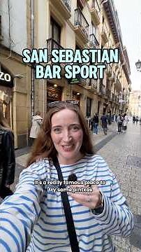 We’re in San Sebastián trying Basque pintxos at Bar Sport San Sebastián food spot #sansebastian