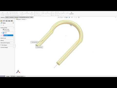 SolidWorks Sweep Feature - Location of Profile relative to Path