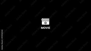 Video clapper board icon, film-making clapper board, clapper video icon. Stock Video