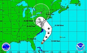 Tracking Sandy's Approach