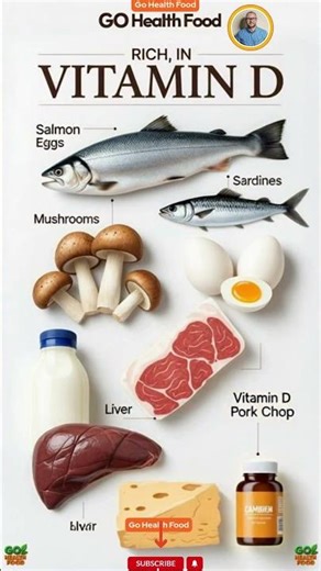 Vitamin D Deficiency? Eat These Foods Every Day! ☀️ #VitaminD #NutritionTips #HealthyEating