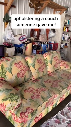 reupholstering an old couch part one! like for part 2!!!! #DIY #SummerLooks #fyp #reupholstery #reupholstered | Fantasy Events4