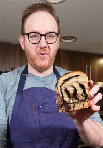 Baked Baking 👨🏻‍🍳💨: Chocolate Babka (inspo by @John Kanell, recipe by @King Arthur Baking) #funny #comedy #baked #baking #babka