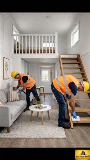leaving room and kitchen contraction work #contractionworker #home #homedecor #homeinterior
