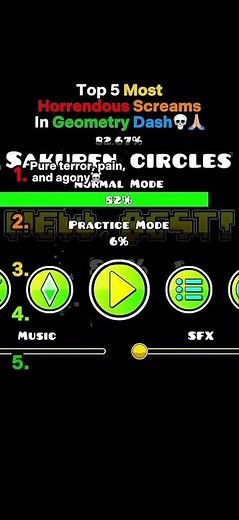 Top 5 Most Horrendous Screams in Geometry Dash