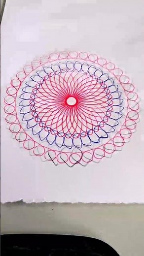 how to make this design #spirograph #satisfying #drawing