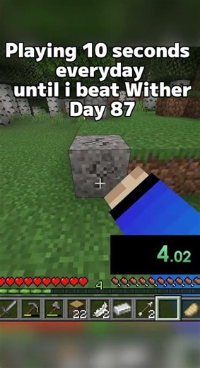 Playing 10 seconds everyday until i beat Wither Day 87 #minecraft