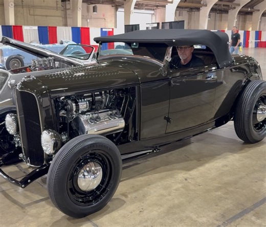 Hunter Detrich on Instagram: "Best of luck to @grays_garage this weekend competing for #ambr26 this weekend! Car turned out incredible! If you are out and about this weekend at the show, be sure to stop by and see it in person and say hello to Dave! 1932 Ford roadster muddy green with the belt lines and body lines gloss black, running a Don Ferguson fully polished Blown Ardun, one off air cleaner, 16” and 18” divco wheels, winters quick change, classic Stewart warner gauges and many more cool an