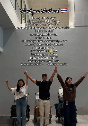 8 amazing days exploring you, Thailand. Until next time. 🇹🇭✨ Khop khun khâ 🙏🏻 #BKK #traveltiktok #Thailand #fyp