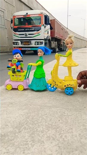 Remote Control Scooty Girl And Monkey Scooter Unboxing And Testing Short ||