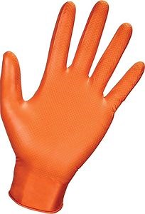 [Hot Item] Disposable Orange/Black Diamond Pattern Gloves for Automotive Repair