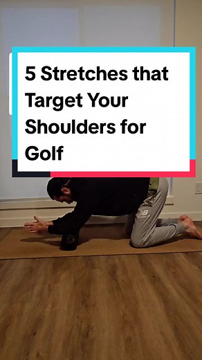 5 Simple stretches that target your shoulders for Golf! It's a good way to stay on top of your mobility if you want to play good golf, and lots of players experience tight shoulders- here's some ways I try to stay on top of it #golf #golftok #golftiktok #golffitness #golfstretch