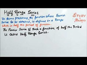 Half Range Fourier Series