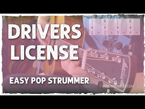 "Driver's License" Easy Beginner Guitar Lesson - Chords & Lyrics, Strumming Pattern