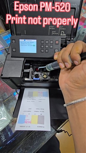 Aps Printer | Epson PM-520 print not properly head cleaning #epson #Services #videoviralシ #machine #videoviralシ | Instagram