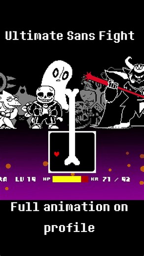 The ULTIMATE Sans fight (full animation on profile) #animation #undertale #sans #tobyfox #asgore