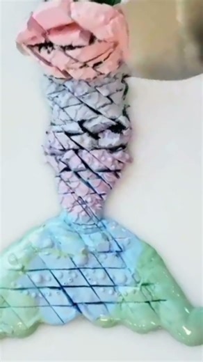 Misty Mermaid #asmr #oddlysatisfying #art #frozenpaint